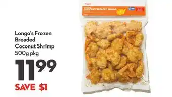 Longo's Longo's frozen breaded coconut shrimp offer