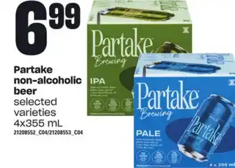 Loblaws Partake non-alcoholic beer, 4x355 ml offer