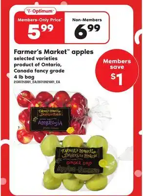 Loblaws Farmer's market apples, 4 lb bag offer