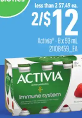 Loblaws Activia , 8 x 93 ml offer