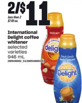 Loblaws International delight coffee whitener, 946 ml offer