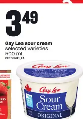 Loblaws Gay lea sour cream, 500 ml offer