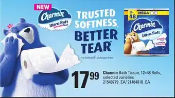 Loblaws Charmin bath tissue, 12=48 rolls offer