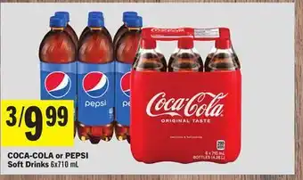 Foodland Coca-cola or pepsi soft drinks 6x710 ml offer