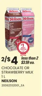Loblaws Neilson strawberry milk, 1 l offer