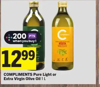 Foodland Compliments pure light or extra virgin olive oil 1 l offer