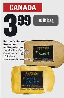 Independent Grocer Farmer's market russet or white potatoes, 10 lb bag offer