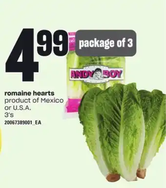 Independent Grocer Romaine hearts, 3's offer