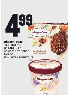Independent Grocer Häagen-dazs 414-450 ml or bars 3/4's offer