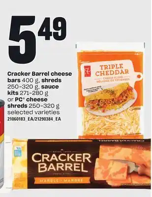Independent Grocer Cracker barrel cheese, 400 g, shreds, 250-320 g, sauce kits, 271-280 g pc cheese shreds 250-320 g offer