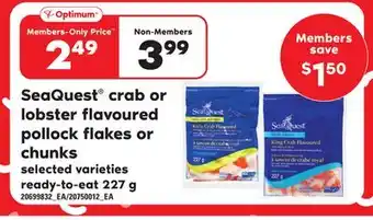 Independent Grocer Seaquest crab or lobster flavoured pollock flakes or chunks, 227 g offer