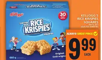 Food Basics Kellogg's rice krispies squares offer