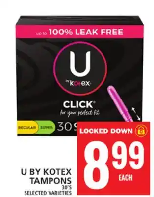 Food Basics U by kotex tampons offer