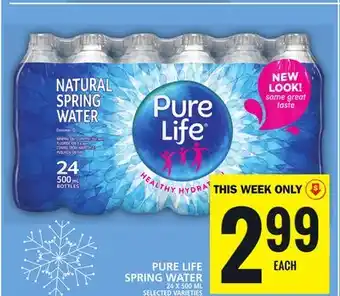 Food Basics Pure life spring water offer