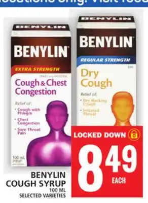 Food Basics Benylin cough syrup offer