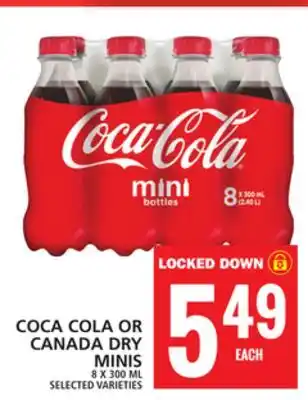 Food Basics Coca cola or canada dry minis offer