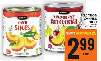 Food Basics Selection canned fruit offer