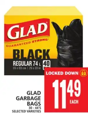 Food Basics Glad garbage bags offer