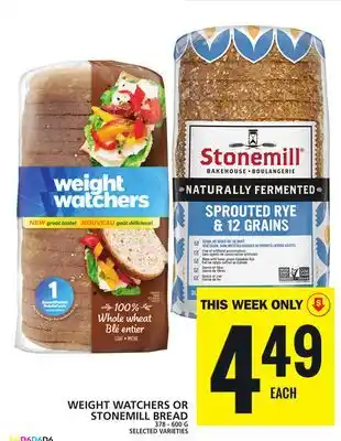 Food Basics Weight watchers or stonemill bread offer