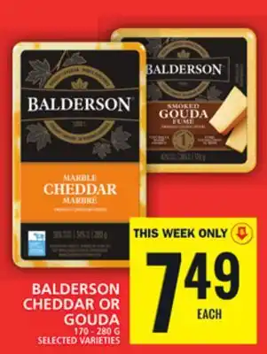 Food Basics Balderson cheddar or gouda offer