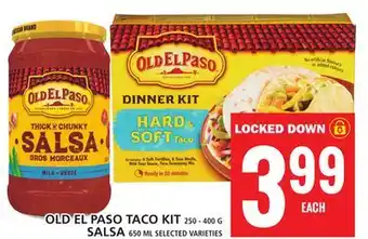 Food Basics Old el paso taco kit or salsa offer