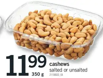 Fortinos Cashews, 350 g offer