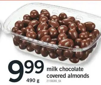 Fortinos Milk chocolate covered almonds 490 g offer