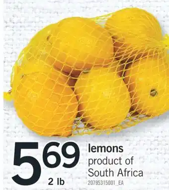 Fortinos Lemons, 2 lb offer