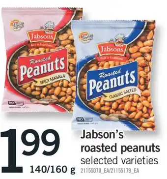 Fortinos Jabson's roasted peanuts, 140/160 g offer
