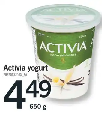 Fortinos Activia yogurt, 650 g offer