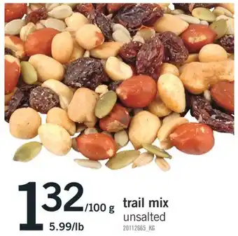 Fortinos Trail mix trail mix, 100 g 5.99/lb offer