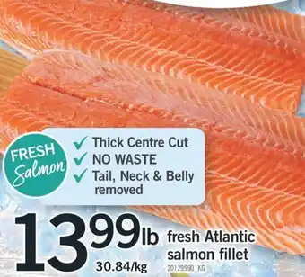 Fortinos Fresh atlantic salmon fillet offer