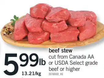 Fortinos Beef stew offer