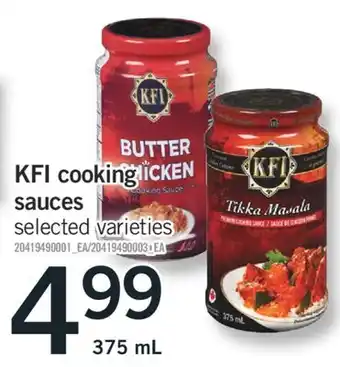 Fortinos Kfi cooking sauces 375 ml offer