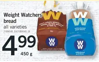 Fortinos Weight watchers bread, 450 g offer