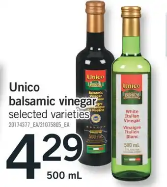Fortinos Unico balsamic vinegar, 500 ml offer