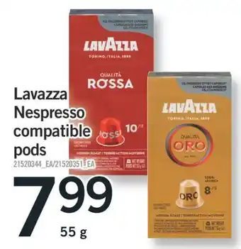 Fortinos Lavazza nespresso compatible pods, 55 g offer