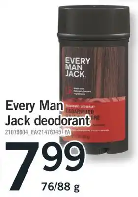 Fortinos Every man jack deodorant 76 88 g offer