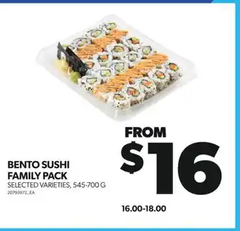 Real Canadian Superstore Bento sushi family pack, 545-700 g offer