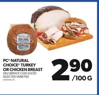 Real Canadian Superstore Pc natural choice turkey or chicken breast offer