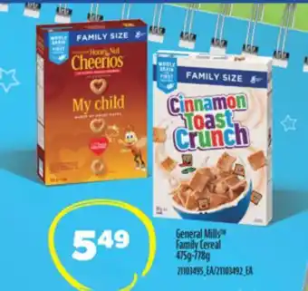 Real Canadian Superstore General mills family cereal, 475g-778g offer