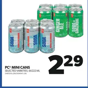 Real Canadian Superstore Pc mini cans, 6x222 ml offer