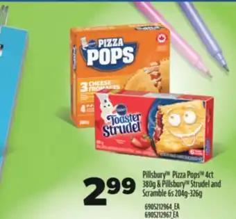 Real Canadian Superstore Pillsbury pizza pops , 4ct 380g & pillsbury strudel and scramble, 6s 204g-326g offer