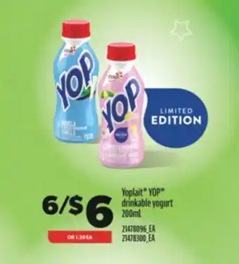 Real Canadian Superstore Yoplait yop drinkable yogurt 200ml offer