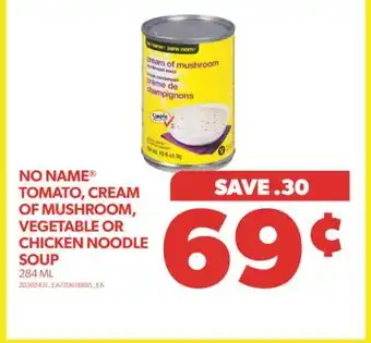 Real Canadian Superstore No name tomato, cream of mushroom, vegetable or chicken noodle soup, 284 ml offer