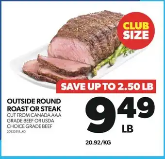 Real Canadian Superstore Outside round roast or steak offer