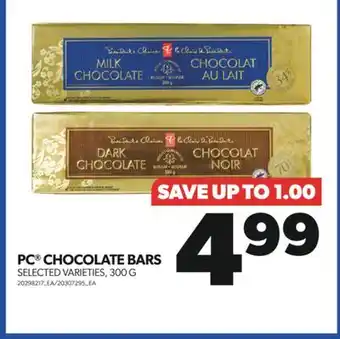 Real Canadian Superstore Pc chocolate bars, 300 g offer