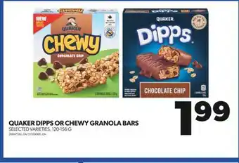 Real Canadian Superstore Quaker dipps or chewy granola bars, 120-156 g offer