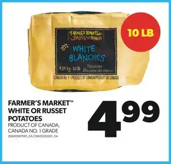Real Canadian Superstore Farmer's market white or russet potatoes, 10 lb offer