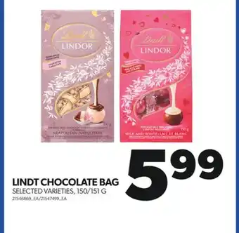 Real Canadian Superstore Lindt chocolate bag, 150/151 g offer